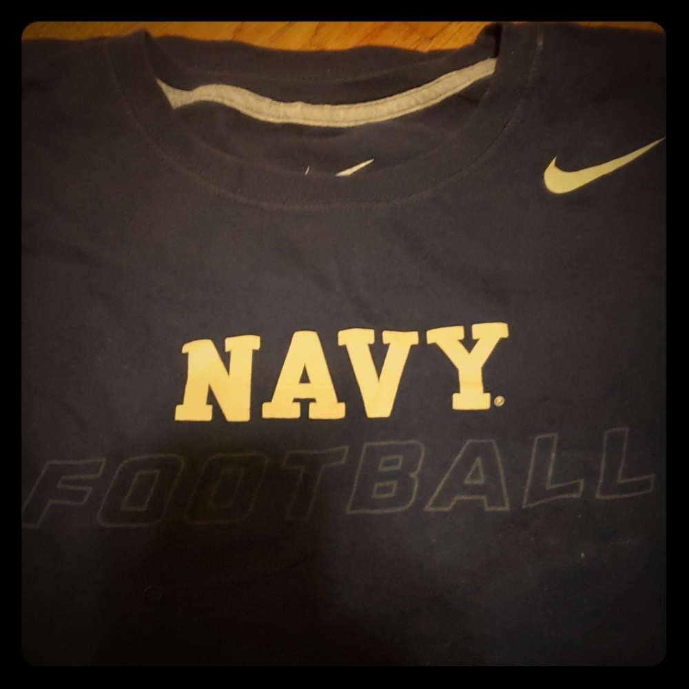 Navy football t shirt